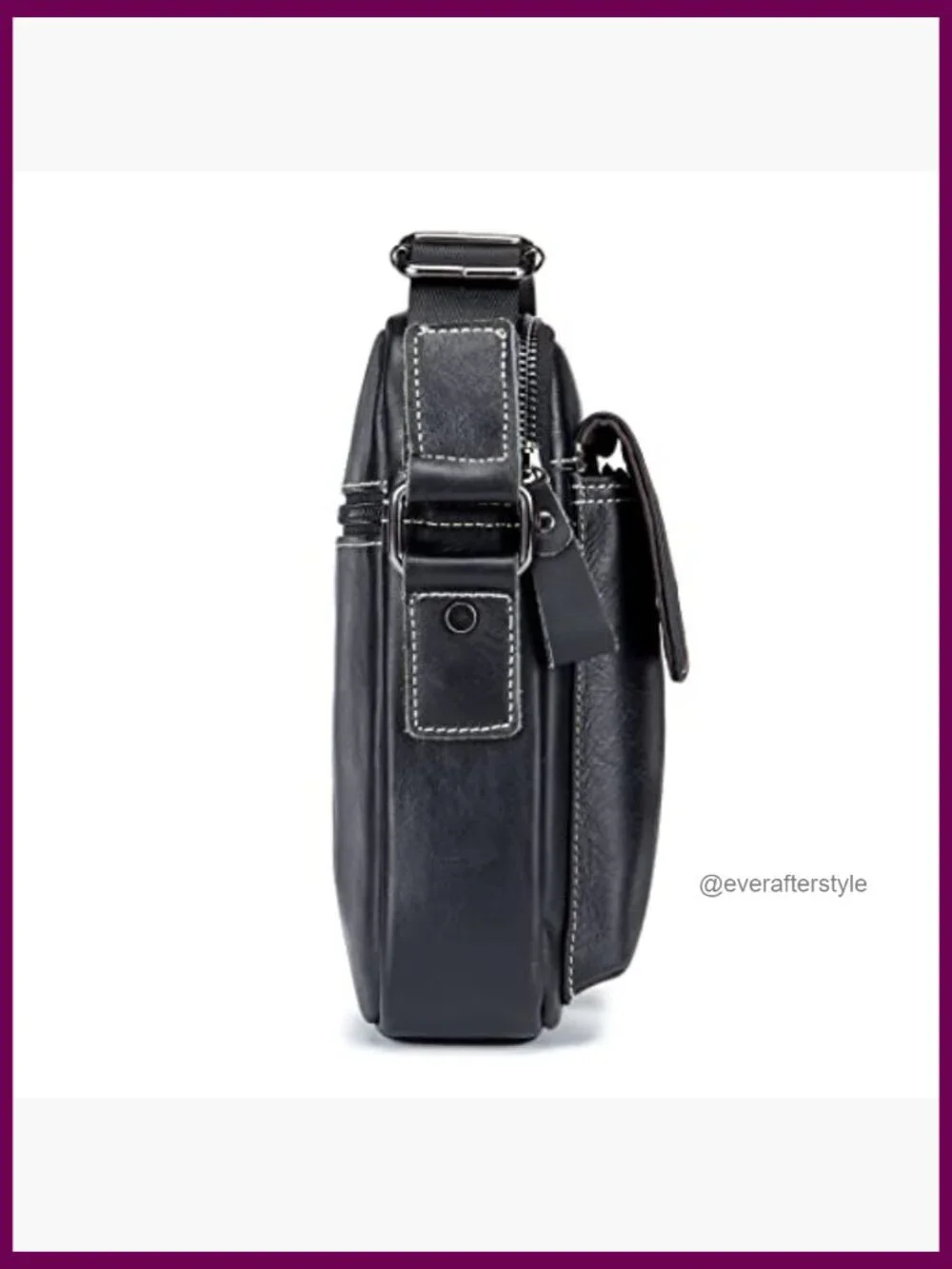 Genuine Leather Messenger Bag Small Crossbody Sling Handbag for Men